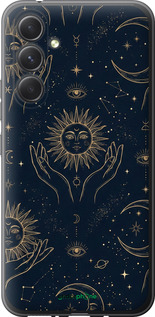 Силиконовый чехол Celestial Harmony: Sun & Moon Gold Mystic Pattern для Samsung Galaxy A54 A546E - 6778u-2935 изображение 