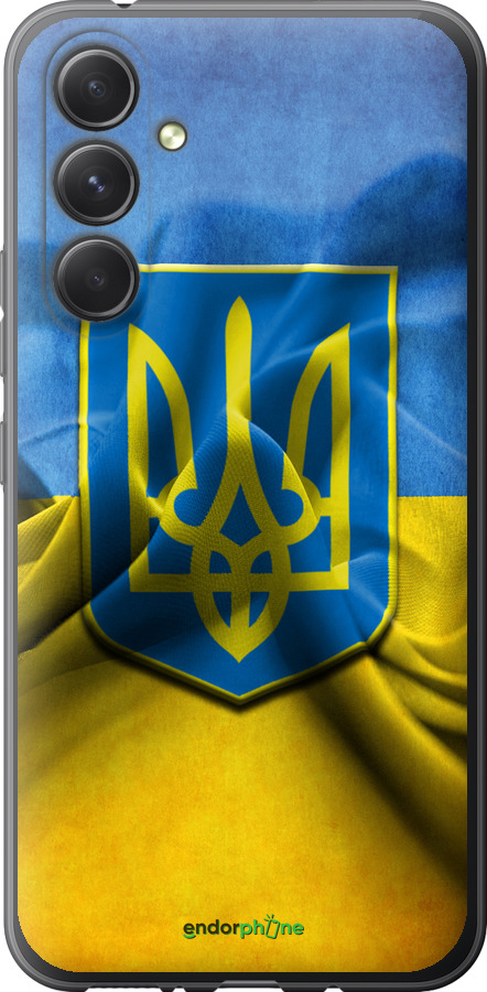 

Силіконовий чохол "Прапор та герб України" для Samsung Galaxy A54 A546E, Блакитний