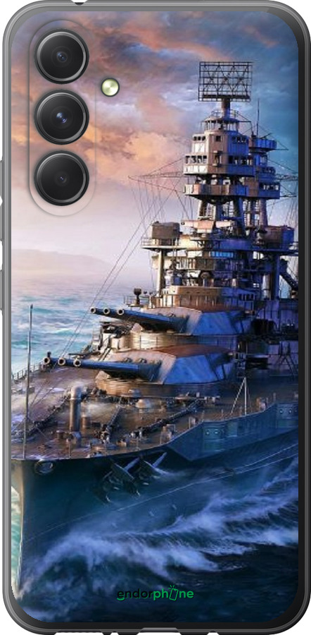 Силіконовий чехол Військовий корабель, world of tanks, wargaming для Samsung Galaxy A54 A546E - 6461u-2935 изображение 