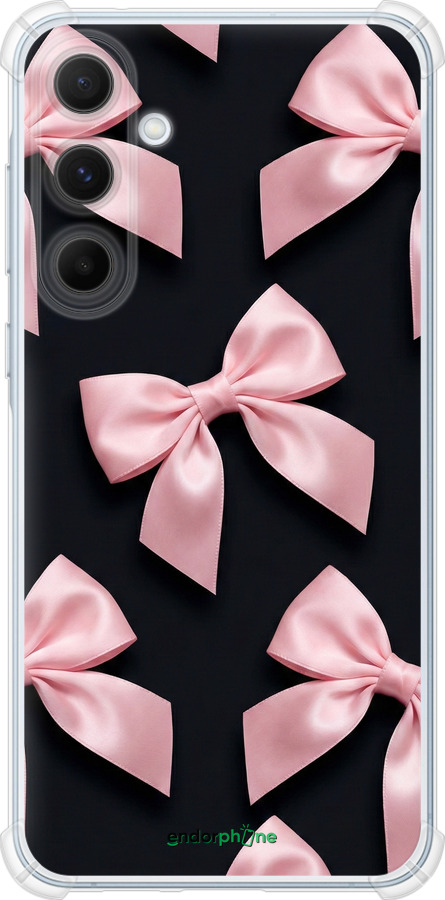 Силіконовий протиударний с посиленими кутами чехол Coquette Ribbons Dark Coquette для Samsung Galaxy A55 - 6767sp-3617 изображение 