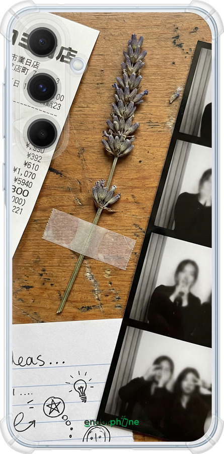 Силикон с усиленными углами чехол Aesthetic Scrapbook Collage для Samsung Galaxy A55 - 6773sp-3617 изображение 