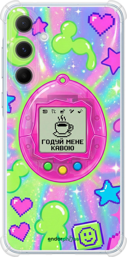 Силикон с усиленными углами чехол Y2K Aesthetic Retro Pet: Годуй мене кавою для Samsung Galaxy A55 - 6784sp-3617 изображение 