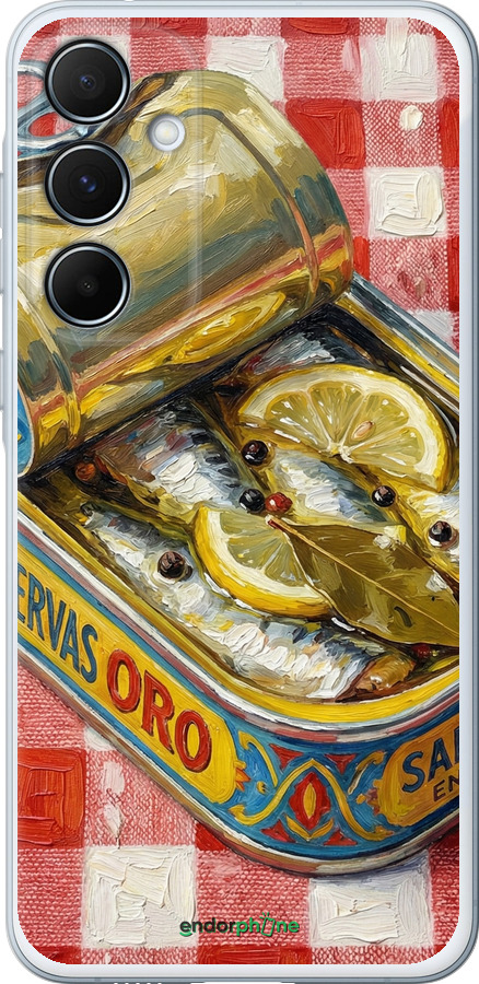Силіконовий чехол Vintage Sardine Tin Phone для Samsung Galaxy A55 - 6772u-3617 изображение 