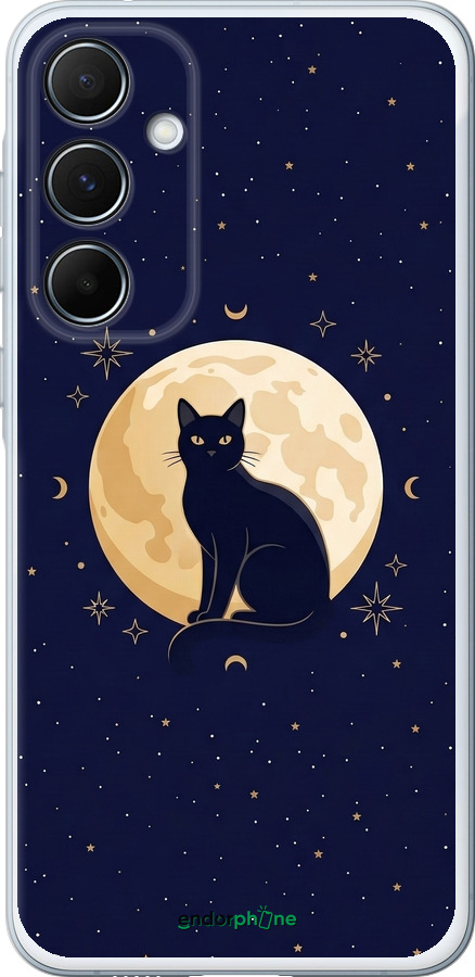 Силиконовый чехол Cute Cat Celestial/Witchy для Samsung Galaxy A55 - 6787u-3617 изображение 