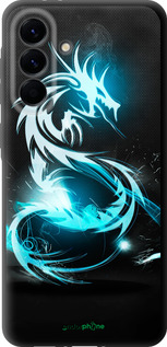 TPU чехол Бело-голубой огненный дракон для Samsung Galaxy A56 - 113b-3882 изображение 