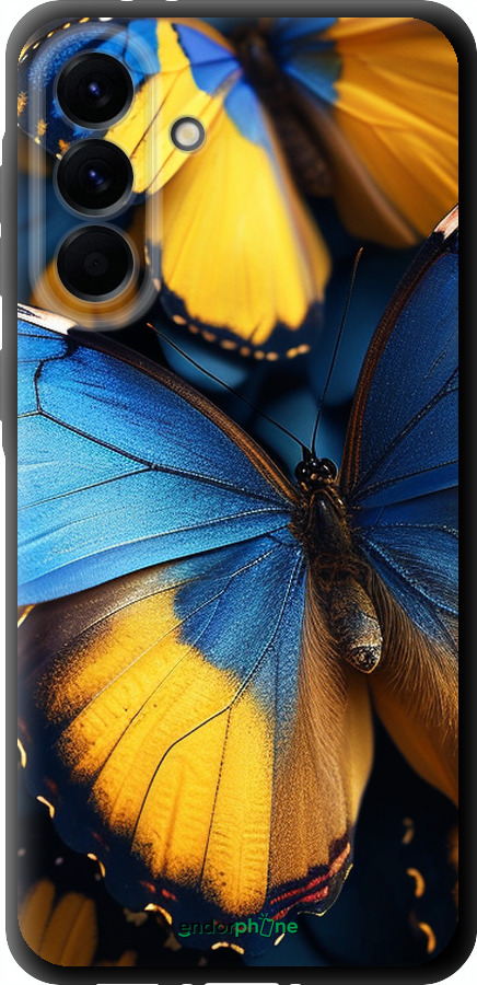 TPU чехол Желто-голубые бабочки для Samsung Galaxy A56 - 6046b-3882 изображение 