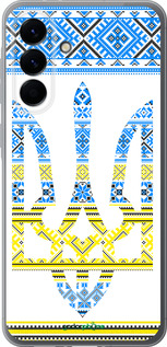 Силиконовый чехол Герб - вышиванка желто-голубая для Samsung Galaxy A56 - 1197u-3882 изображение 