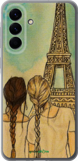 Силиконовый чехол Девушки в Париже для Samsung Galaxy A56 - 3980u-3882 изображение 