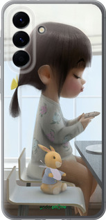 Силиконовый чехол Милая девочка с зайчиком для Samsung Galaxy A56 - 4039u-3882 изображение 