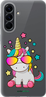 Силіконовий чехол Єдиноріг в окулярах для Samsung Galaxy A56 - 4879u-3882 изображение 