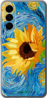 Силиконовый чехол Цветы желто-голубые для Samsung Galaxy A56 - 5308u-3882 изображение 