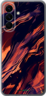 Силіконовий чехол Чорно-помаранчева абстракція для Samsung Galaxy A56 - 5340u-3882 изображение 