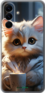 Силіконовий чехол Білий кіт для Samsung Galaxy A56 - 5646u-3882 изображение 