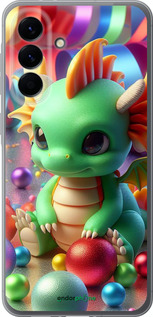 Силиконовый чехол Веселый дракончик для Samsung Galaxy A56 - 5812u-3882 изображение 