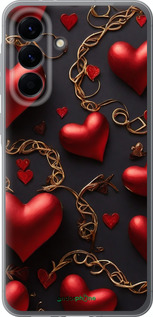 Силиконовый чехол Сердечки для Samsung Galaxy A56 - 5831u-3882 изображение 