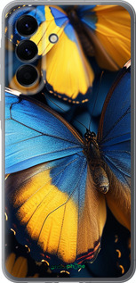Силиконовый чехол Желто-голубые бабочки для Samsung Galaxy A56 - 6046u-3882 изображение 