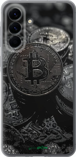 Силіконовий чехол Black Bitcoin для Samsung Galaxy A56 - 6090u-3882 изображение 