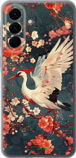 Силіконовий чехол Сакура та лелека для Samsung Galaxy A56 - 6108u-3882 изображение 