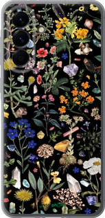 Силиконовый чехол С цветами для Samsung Galaxy A56 - 6422u-3882 изображение 