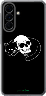 Силиконовый чехол С изображением кота и черепа для Samsung Galaxy A56 - 6491u-3882 изображение 