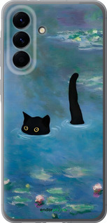 Силиконовый чехол С изображением кота и водяной лилии Monet для Samsung Galaxy A56 - 6519u-3882 изображение 