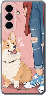 Силіконовий чехол Корги 3 для Samsung Galaxy A56 - 6707u-3882 изображение 