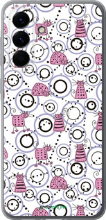 Силиконовый чехол Смешные коты для Samsung Galaxy A56 - 907u-3882 изображение 