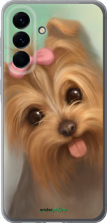 Силиконовый чехол Нарисованный йоркширский терьер для Samsung Galaxy A56 - 928u-3882 изображение 