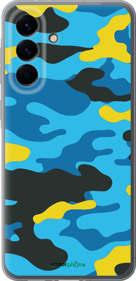 Силіконовий чехол Жовто-блакитний камуфляж для Samsung Galaxy A56 - 1084u-3882 изображение 