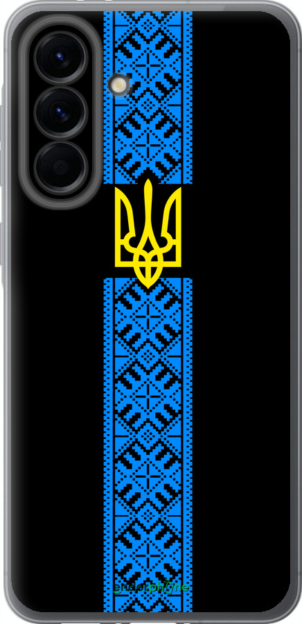 Силиконовый чехол Тризуб в вышиванке для Samsung Galaxy A56 - 1158u-3882 изображение 