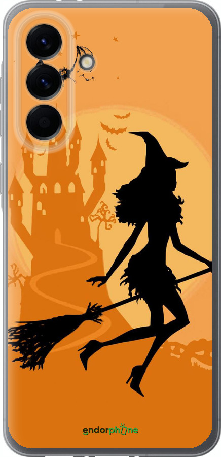 Силиконовый чехол Ведьма на метле для Samsung Galaxy A56 - 1184u-3882 изображение 