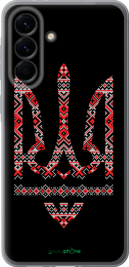 Силіконовий чехол Герб - вишиванка на чорному фоні для Samsung Galaxy A56 - 1196u-3882 изображение 
