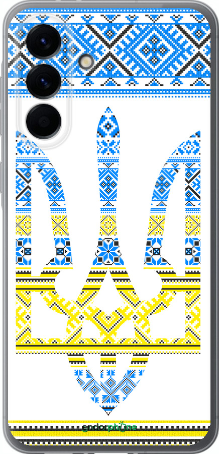 Силиконовый чехол Герб - вышиванка желто-голубая для Samsung Galaxy A56 - 1197u-3882 изображение 