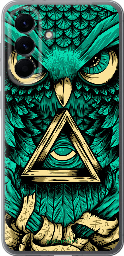 Силиконовый чехол Сова Арт-тату для Samsung Galaxy A56 - 3971u-3882 изображение 