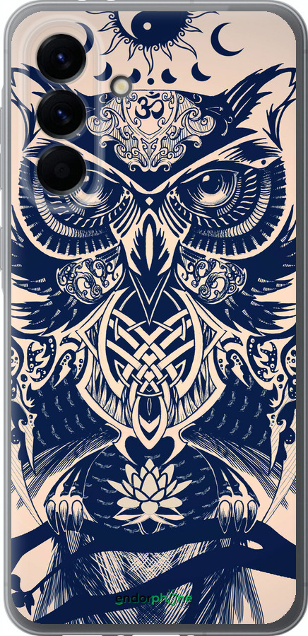 Силиконовый чехол Узорчатая сова для Samsung Galaxy A56 - 4000u-3882 изображение 