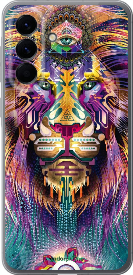 Силиконовый чехол Люминесцентный лев для Samsung Galaxy A56 - 4037u-3882 изображение 