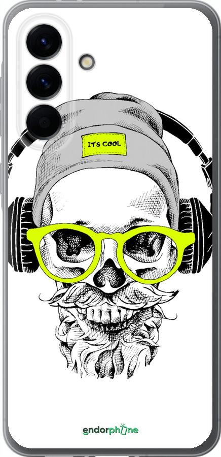 Силіконовий чехол Череп в окулярах і навушниках для Samsung Galaxy A56 - 4144u-3882 изображение 