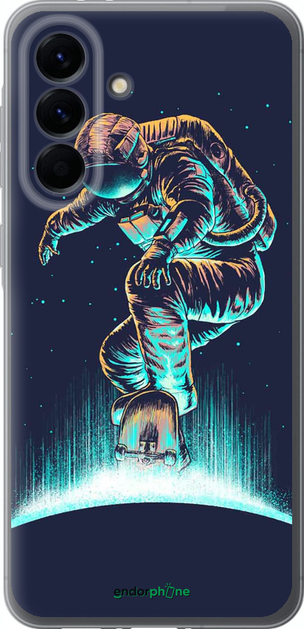 Силиконовый чехол Космонавт на скейтборде для Samsung Galaxy A56 - 4145u-3882 изображение 