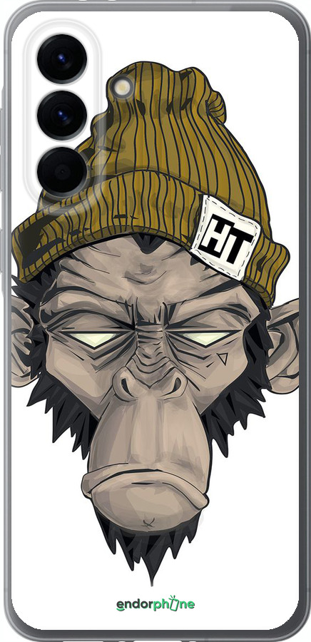 Силиконовый чехол Обезьяна в шапке для Samsung Galaxy A56 - 4183u-3882 изображение 