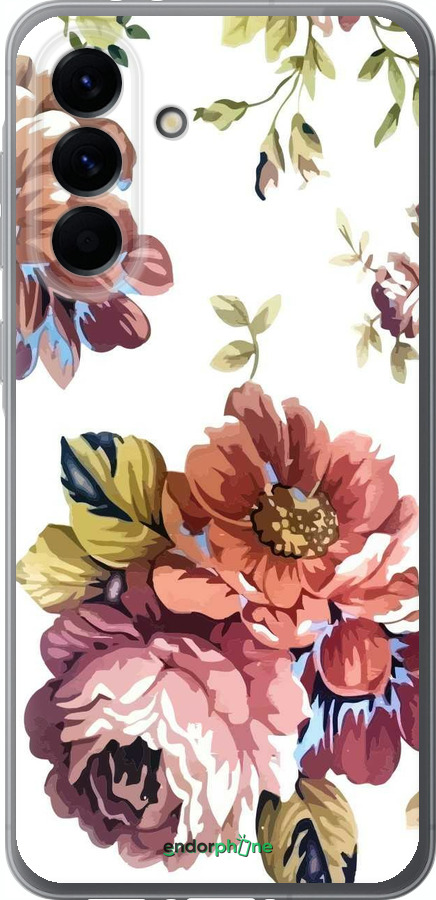 Силиконовый чехол Vintage flowers для Samsung Galaxy A56 - 4333u-3882 изображение 