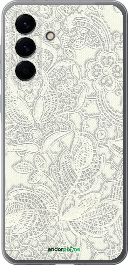 Силиконовый чехол Белое кружево для Samsung Galaxy A56 - 4383u-3882 изображение 
