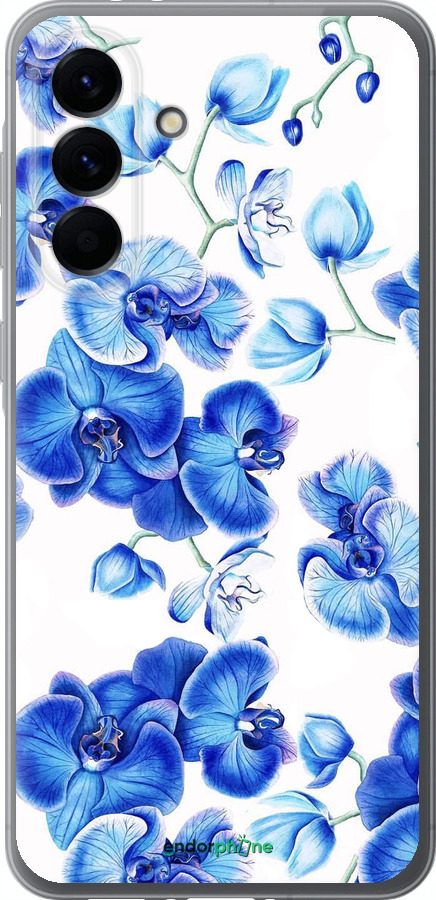 Силиконовый чехол Голубые орхидеи для Samsung Galaxy A56 - 4406u-3882 изображение 