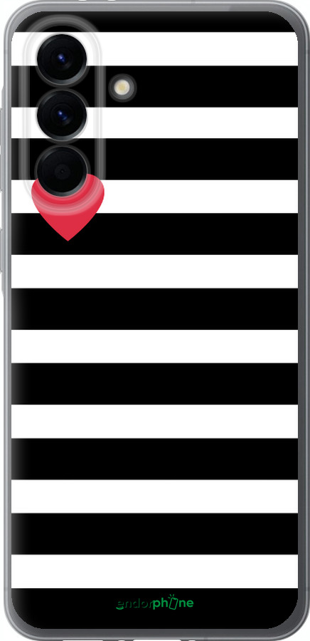 Силіконовий чехол Чорно-білі смуги для Samsung Galaxy A56 - 4461u-3882 изображение 