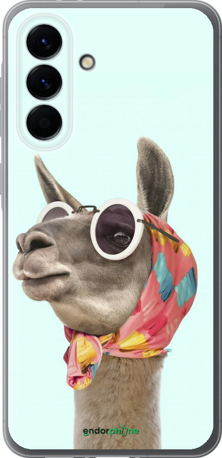 Силиконовый чехол Модная лама для Samsung Galaxy A56 - 4479u-3882 изображение 