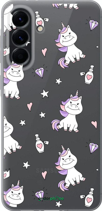 Силиконовый чехол Единорожка v2 для Samsung Galaxy A56 - 4703u-3882 изображение 