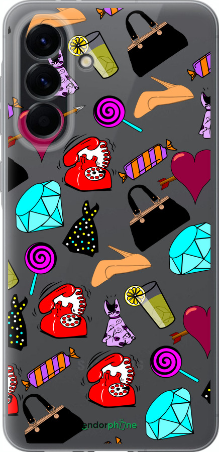 Силиконовый чехол stickers для Samsung Galaxy A56 - 4757u-3882 изображение 