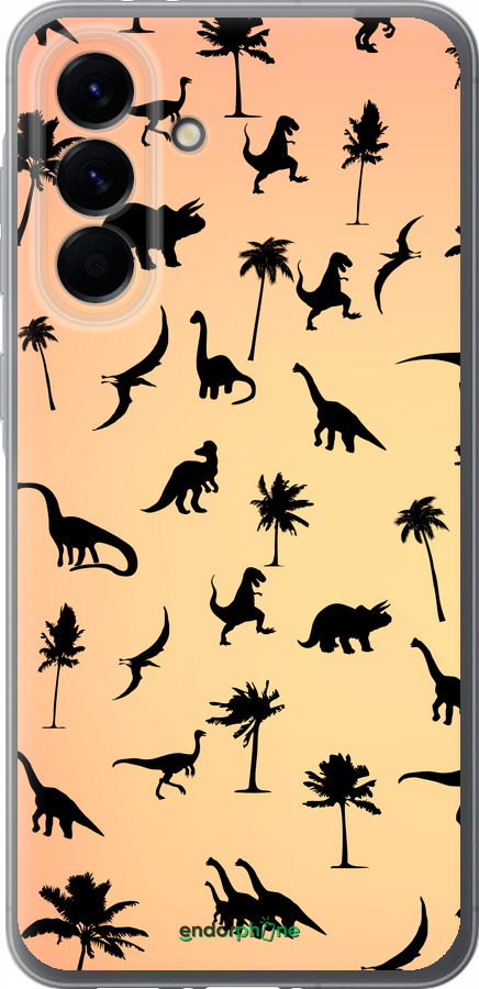 Силиконовый чехол Динозаврики 1 для Samsung Galaxy A56 - 4772u-3882 изображение 