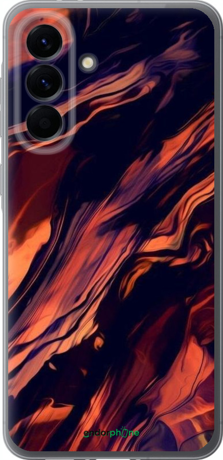 Силіконовий чехол Чорно-помаранчева абстракція для Samsung Galaxy A56 - 5340u-3882 изображение 