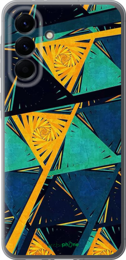 Силиконовый чехол Арт, абстракция, желтый, синий для Samsung Galaxy A56 - 5382u-3882 изображение 