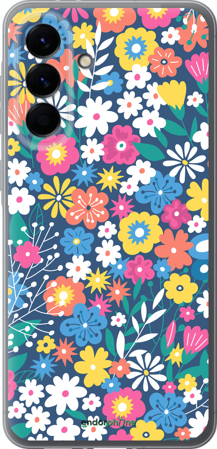 Силиконовый чехол Цветочный фон v4 для Samsung Galaxy A56 - 5494u-3882 изображение 
